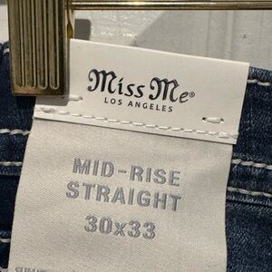 Miss Me Blue Denim Jeans with Gray Patch